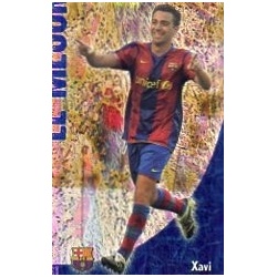 Cromos de Fútbol Xavi El Mejor Punta Cuadrada Jaspeada Barcelona Fichas De La Liga 2009
