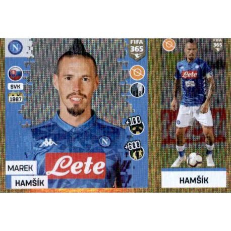 SSC Neapel Sticker 249 a/b Marek Hamsik Panini FIFA365 2019 