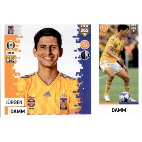 Tigres Uanl Jürgen Damm Sticker 394 a/b Panini FIFA365 2019 