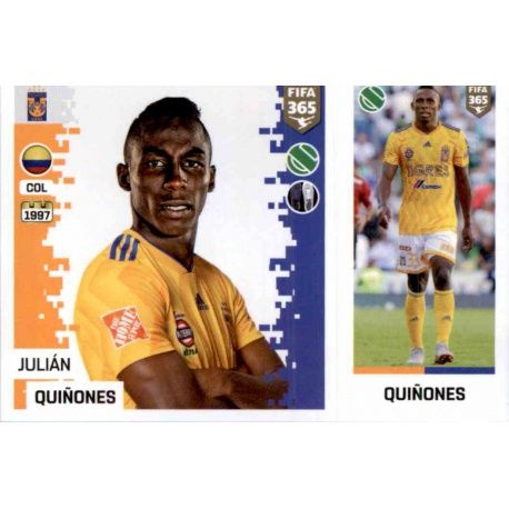 Julián Quiñones - Tigres 396 Panini FIFA 365 2019 Sticker Collection