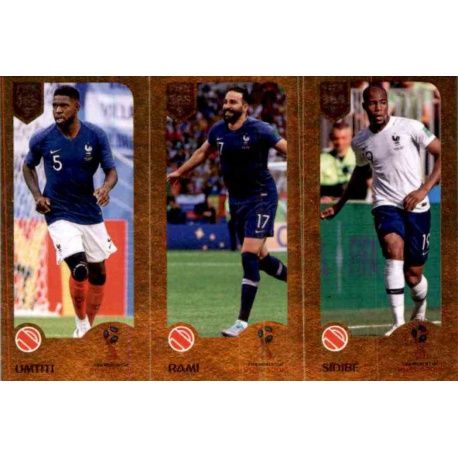 Samuel Umtiti / Adil Rami / Djibril Sidibé - Champions 428 Panini FIFA 365 2019 Sticker Collection