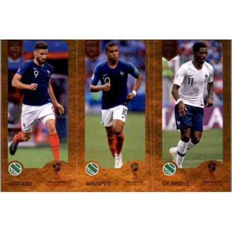 Olivier Giroud / Kylian Mbappé / Ousmane Dembélé - Champions 432 Panini FIFA 365 2019 Sticker Collection