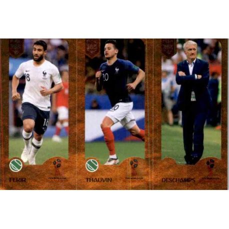 Nabil Fekir / Florian Thauvin / Didier Deschamps - Champions 433 Panini FIFA 365 2019 Sticker Collection