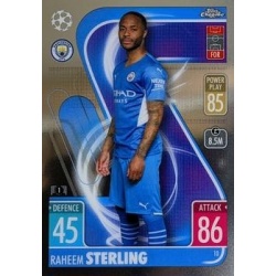 Soccer Trading Cards Raheem Sterling Manchester City Topps Match Attax Chrome 2021/22