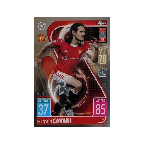 Trading Cards Edinson Cavani Manchester United Match Attax Chrome Champions  League 21/22
