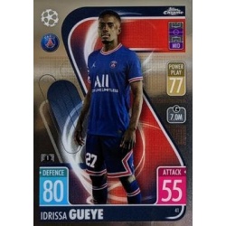 Soccer Trading Cards Idrissa Gueye PSG Topps Match Attax Chrome 21/22