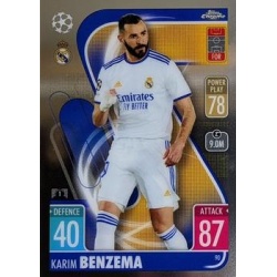 Trading Cards Karim Benzema Real Madrid Match Attax Chrome Champions League 21/22