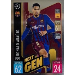 Trading Cards Ronald Araújo Next Gen Topps Match Attax Chrome 2021/22