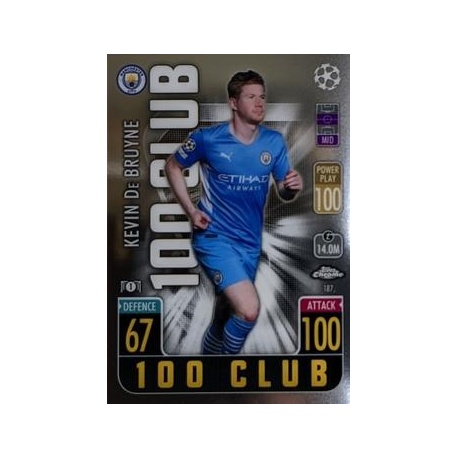 Kevin De 100 Club Manchester City 187