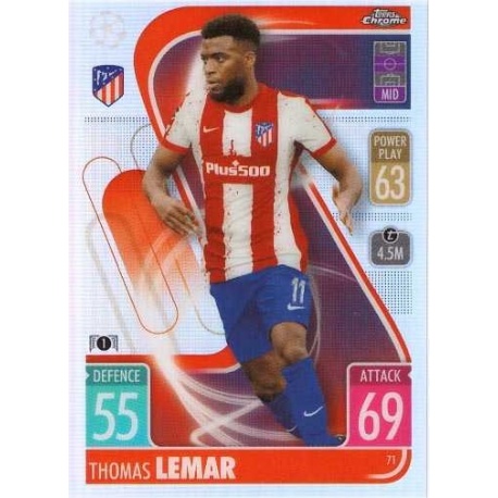 Thomas Lemar Refractor Atletico Madrid 71