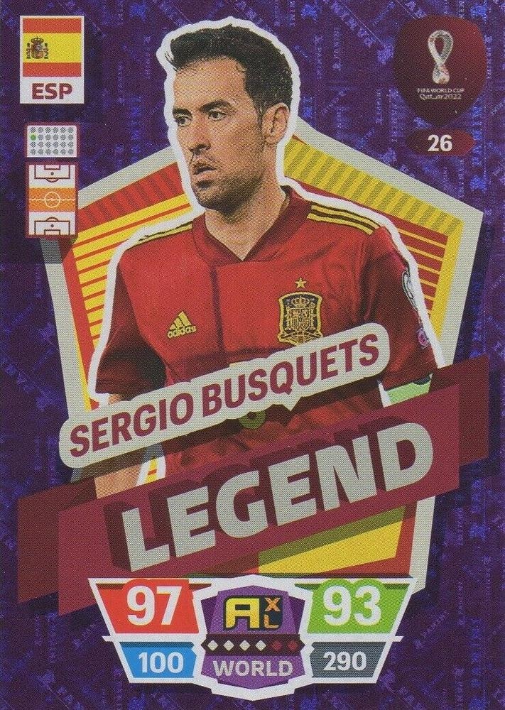 Buy Cards Sergio Busquets Spain Adrenalyn XL Qatar 2022