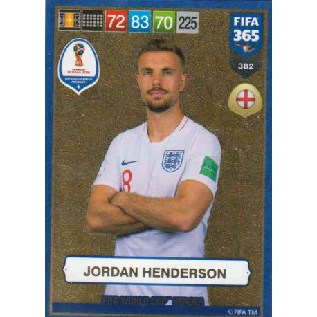 Jordan Henderson FIFA World Cup Heroes 382 FIFA 365 Adrenalyn XL