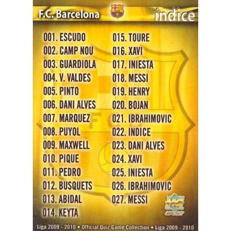 Indice Barcelona 22