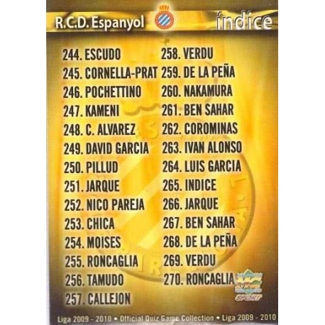 Indice Básica Espanyol 265