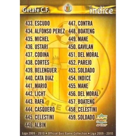 Indice Getafe 454