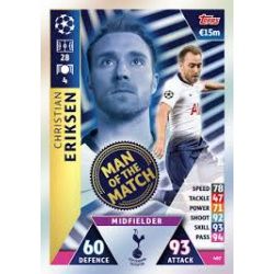 Christian Eriksen Man of the Match 407 Match Attax Champions 2018-19