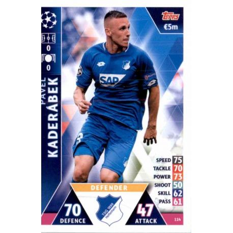 Pavel Kaderábek Hoffenheim 114 Match Attax Champions 2018-19