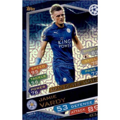 Jamie Vardy MM6 Match Attax Champions 2016-17