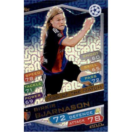 Birkir Bjarnason MM18 Match Attax Champions 2016-17