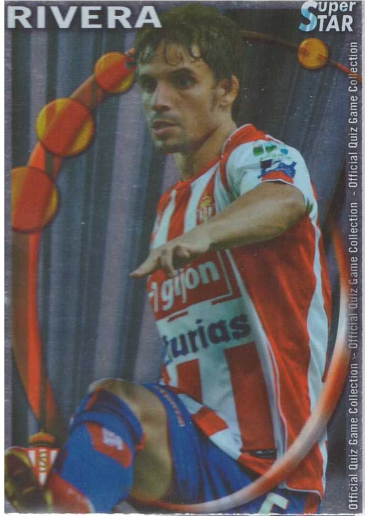 Trading Cards Rivera Sporting Superstar Brillo Liso Mundicromo