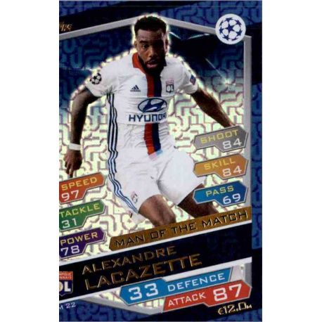 Alexandre Lacazette MM22 Match Attax Champions 2016-17