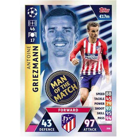 Antoine Griezmann Man of the Match 398 Match Attax Champions 2018-19