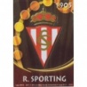 Cromos de Fútbol Escudo Brillo Liso Sporting Mundicromo Fichas Liga 2010-11