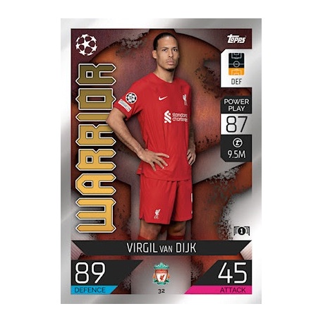 Virgil van Dijk Warrior Liverpool 32