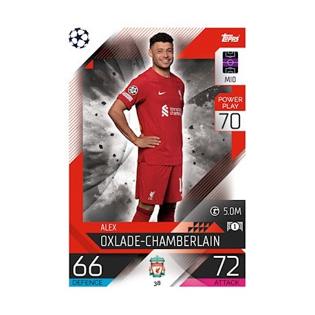 Offer Soccer Cards Alex Oxlade-Chamberlain Liverpool Topps Match Attax