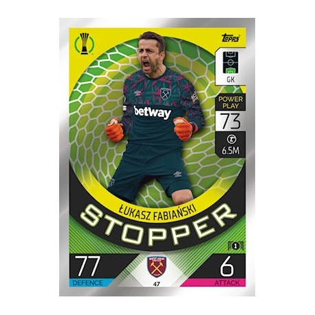 Lukasz Fabianski Stopper West Ham United 47