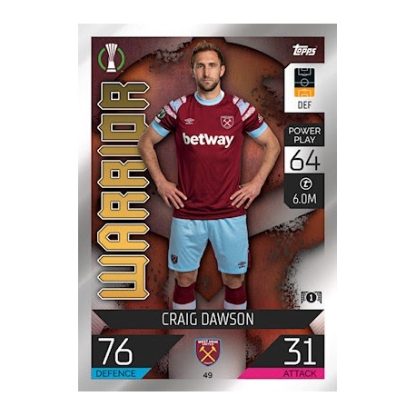 Craig Dawson Warrior West Ham United 49