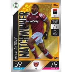 Michail Antonio Matchwinner West Ham United 63