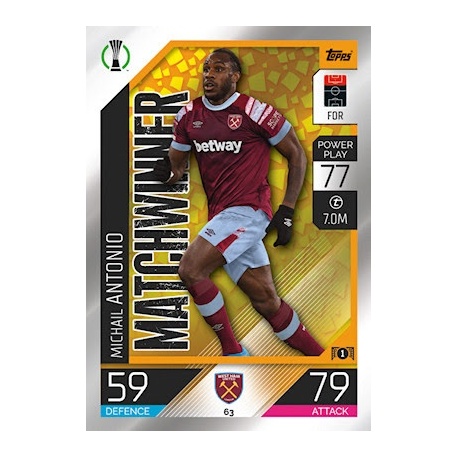 Michail Antonio Matchwinner West Ham United 63