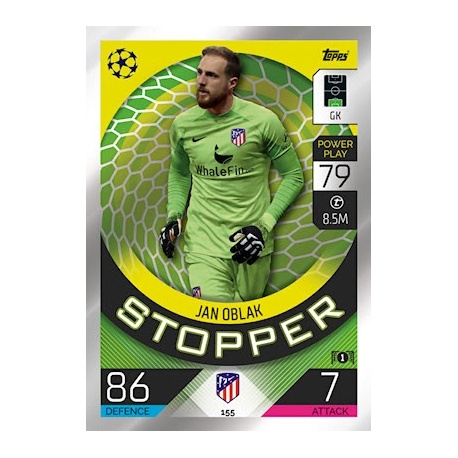 Jan Oblak Stopper Atlético Madrid 155