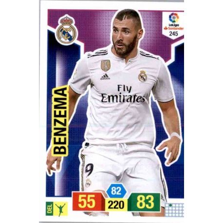 Benzema Real Madrid 245 Adrenalyn XL La Liga Santander 2018-19