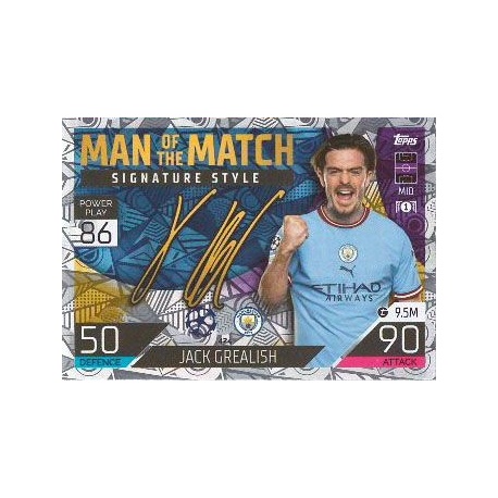 Jack Grealish Man of the Match Signature Style Manchester City 424