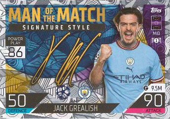Comprar Cromo Jack Grealish Man of the Match Signature Style