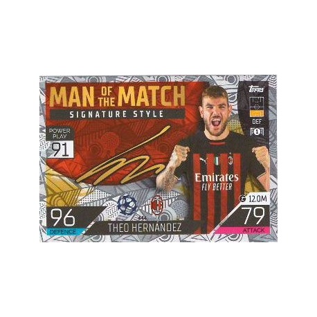 Theo Hernandez Man of the Match Signature Style AC Milan 444