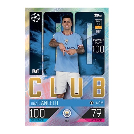 Joao Cancelo 100 Club Manchester City 452