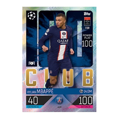 Buy Cards Kylian Mbappé 100 Club PSG Topps Match Attax 2022/23