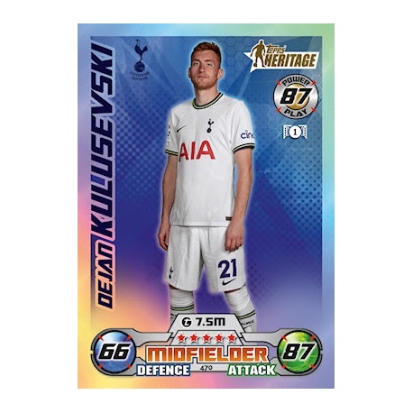 Dejan Kulusevski Topps Heritage Tottenham Hotspur 470
