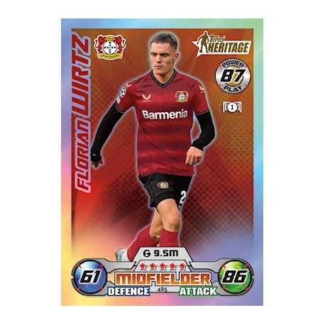 Florian Wirtz Topps Heritage Bayer 04 Leverkusen 485