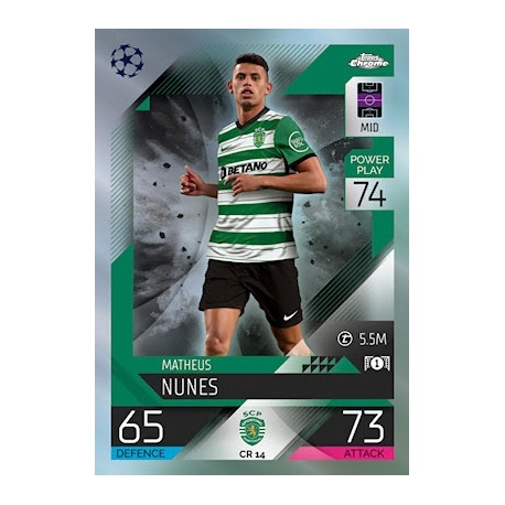 Matheus Nunes Chrome Preview Sporting CP CR 14
