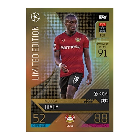 Moussa Diaby Limited Edition Bayer 04 Leverkusen LE 14