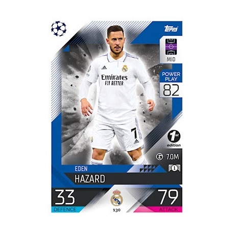 Carte Eden Hazard Match Attax Limited Edition Argent 2013/2014 - Chelsea, édition Limitée LE1, Near Mint
