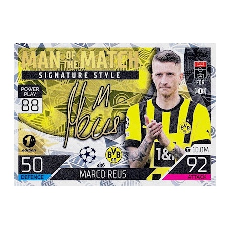 Marco Reus Man of the Match Signature Style 1st Edition Borussia Dortmund 436
