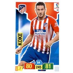Koke Atlético Madrid 43 Adrenalyn XL La Liga Santander 2018-19