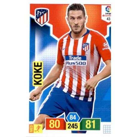 Koke Atlético Madrid 43 Adrenalyn XL La Liga Santander 2018-19