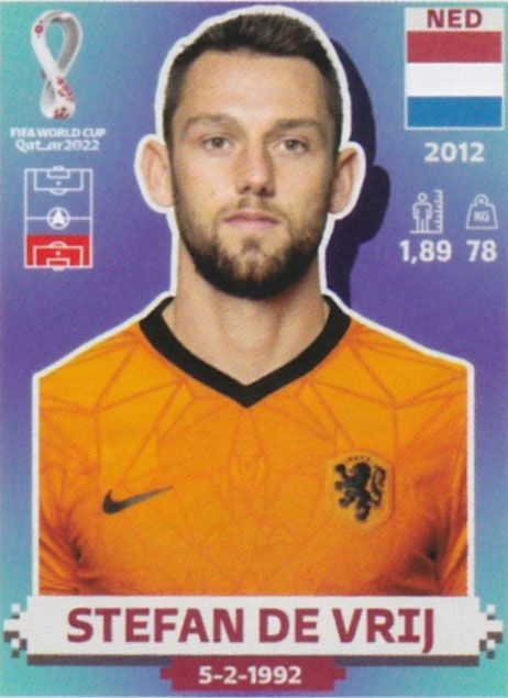Buy Soccer Stickers Stefan de Vrij Netherlands Panini Stickers