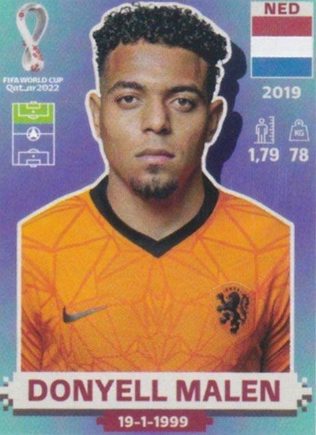 Offer Soccer Cards Donyell Malen Netherlands Panini Fifa Stickers 2022